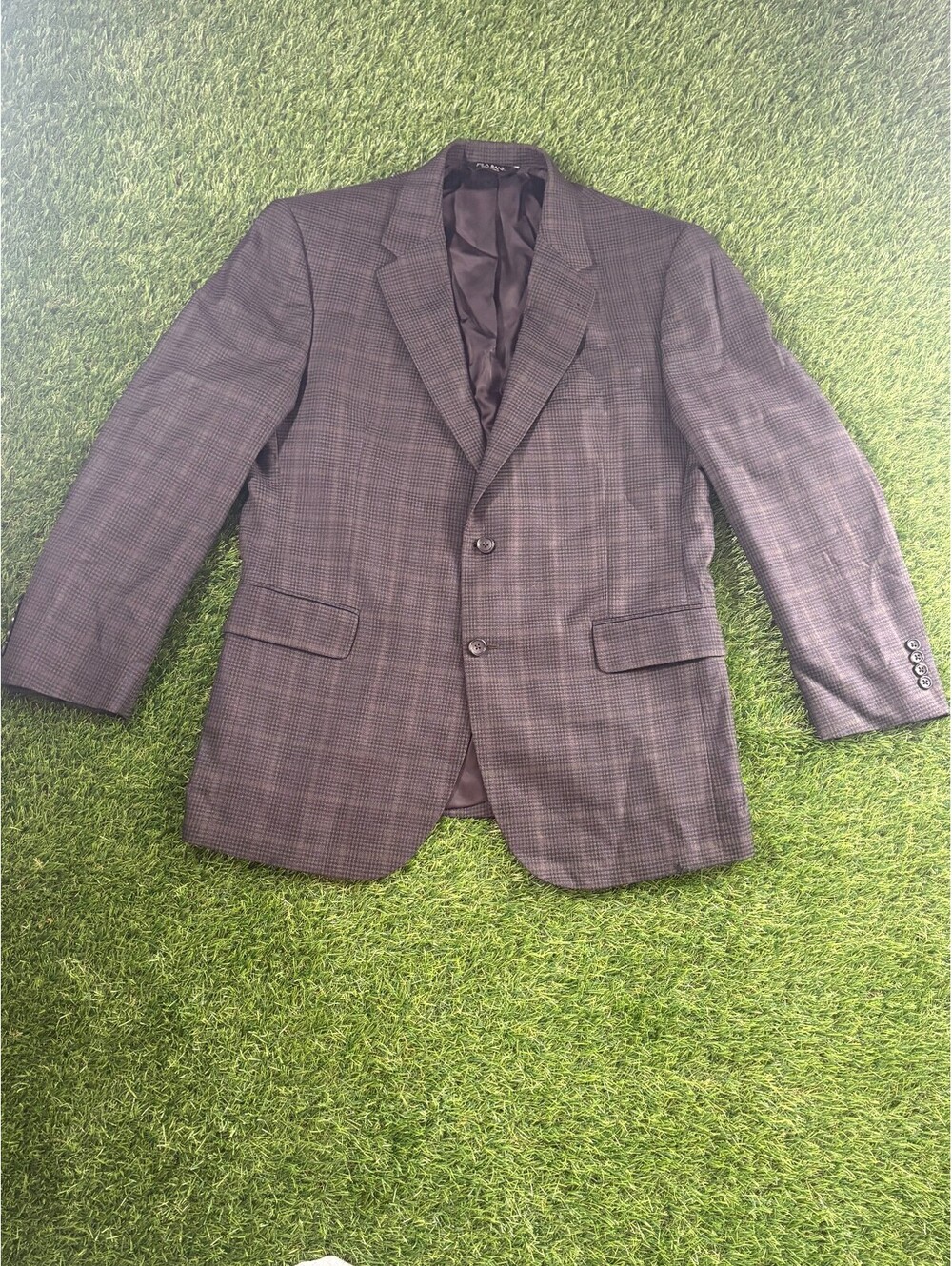 Jos. A. Bank Men's Brown Plaid Sport Coat Blazer Size 42R